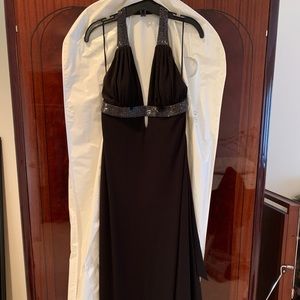 Beaded halter formal dress